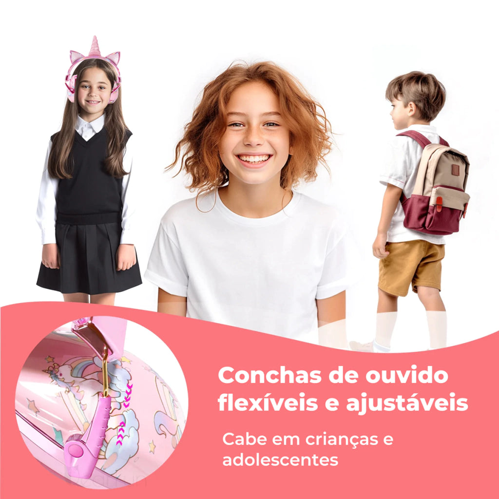 Protetor Auricular Infantil – Dos 3 aos 14 anos (-26 dB)